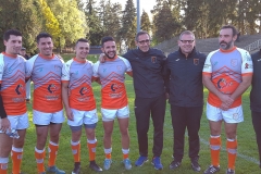 Les frères BAJARD (àG) TAKACHOUET, LEGER (le staf) et LEVASSEUR après match RTC-DOLE 22-10-2017_164114